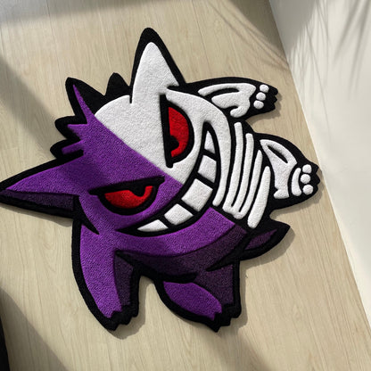 3D Cartoon Rug: Acrylic Tufted Skeleton Decor