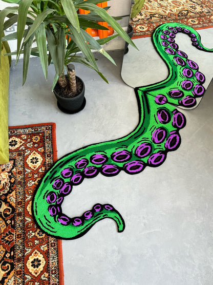 Octopus Tentacle Tufted Rug, Living room floor mat, Bedroom Rug, Aesthetic Rug, Sea Themed Rug, Realistic Rug, Gift for Her