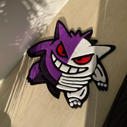 3D Cartoon Rug: Acrylic Tufted Skeleton Decor