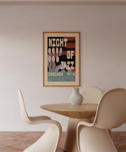 Jazz Poster, Music Poster, Music Print, Kitchen Art, Music Lover, Lyrics Poster, Wall Art, Home Decor, Mid Century Modern