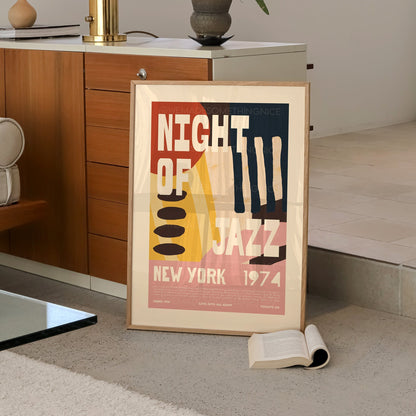 Jazz Poster, Music Print, Music Poster, Kitchen Art, Music Lover, Lyrics Poster, Wall Art, Home Decor, Mid Century Modern