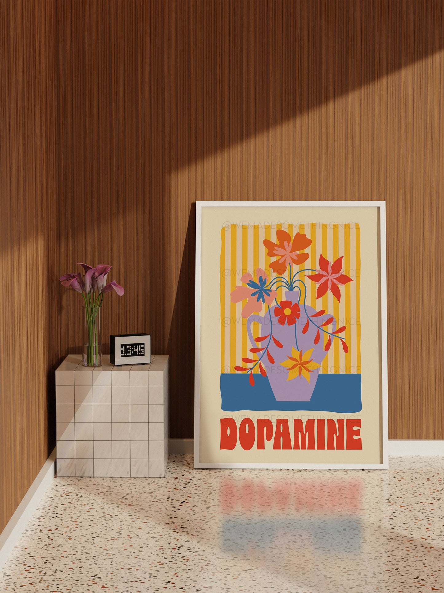 Dopamine Poster, Dopamine Decor, Maximalist Wall Art, Apartment Decor, Retro Wall Art, Trendy Wall Art, Colourful Wall Art