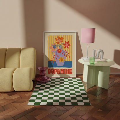Dopamine Poster, Dopamine Decor, Maximalist Wall Art, Apartment Decor, Retro Wall Art, Trendy Wall Art, Colourful Wall Art