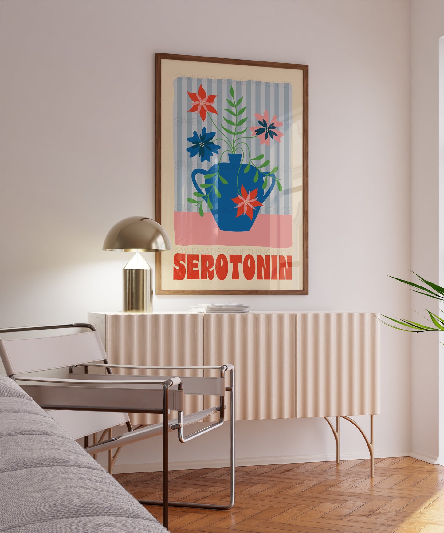 Serotonin Poster, Dopamine Decor, Maximalist Wall Art, Apartment Decor, Retro Wall Art, Trendy Wall Art, Colourful Wall Art