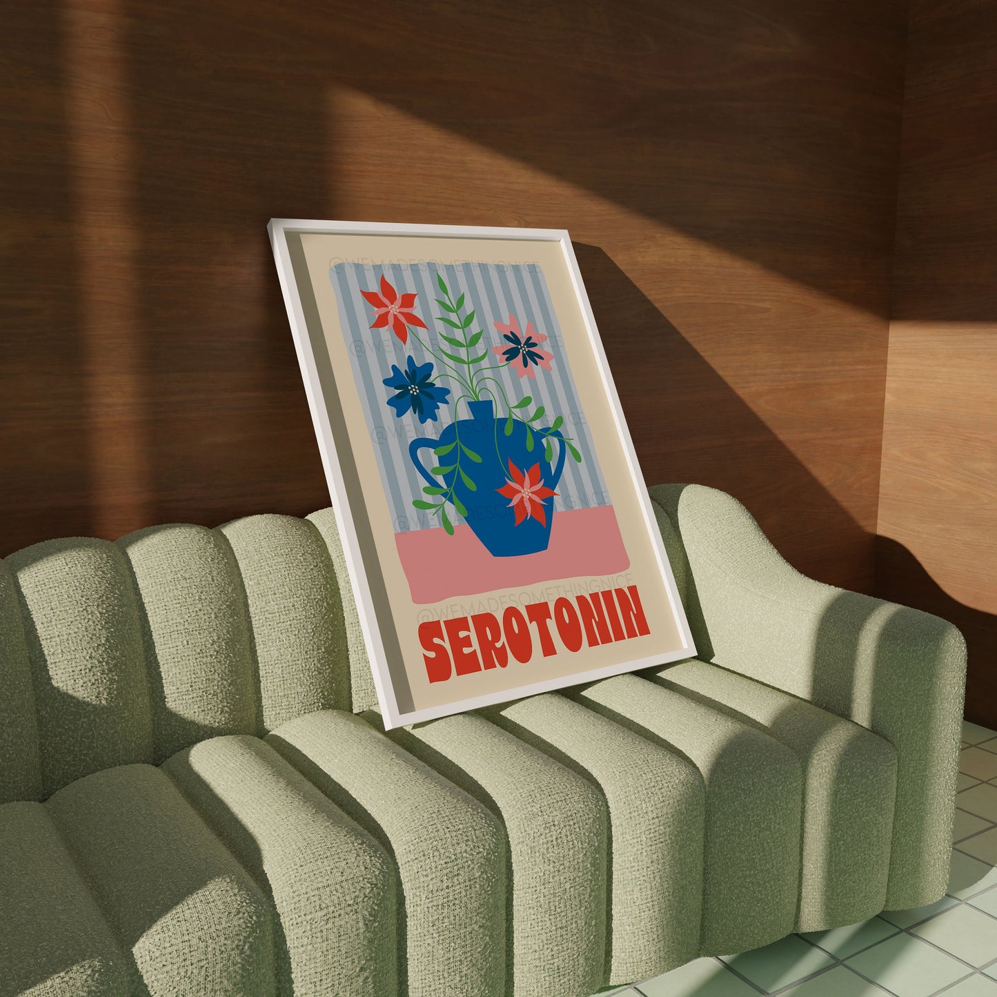 Serotonin Poster, Dopamine Decor, Maximalist Wall Art, Apartment Decor, Retro Wall Art, Trendy Wall Art, Colourful Wall Art