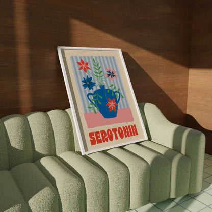 Serotonin Poster, Dopamine Decor, Maximalist Wall Art, Apartment Decor, Retro Wall Art, Trendy Wall Art, Colourful Wall Art
