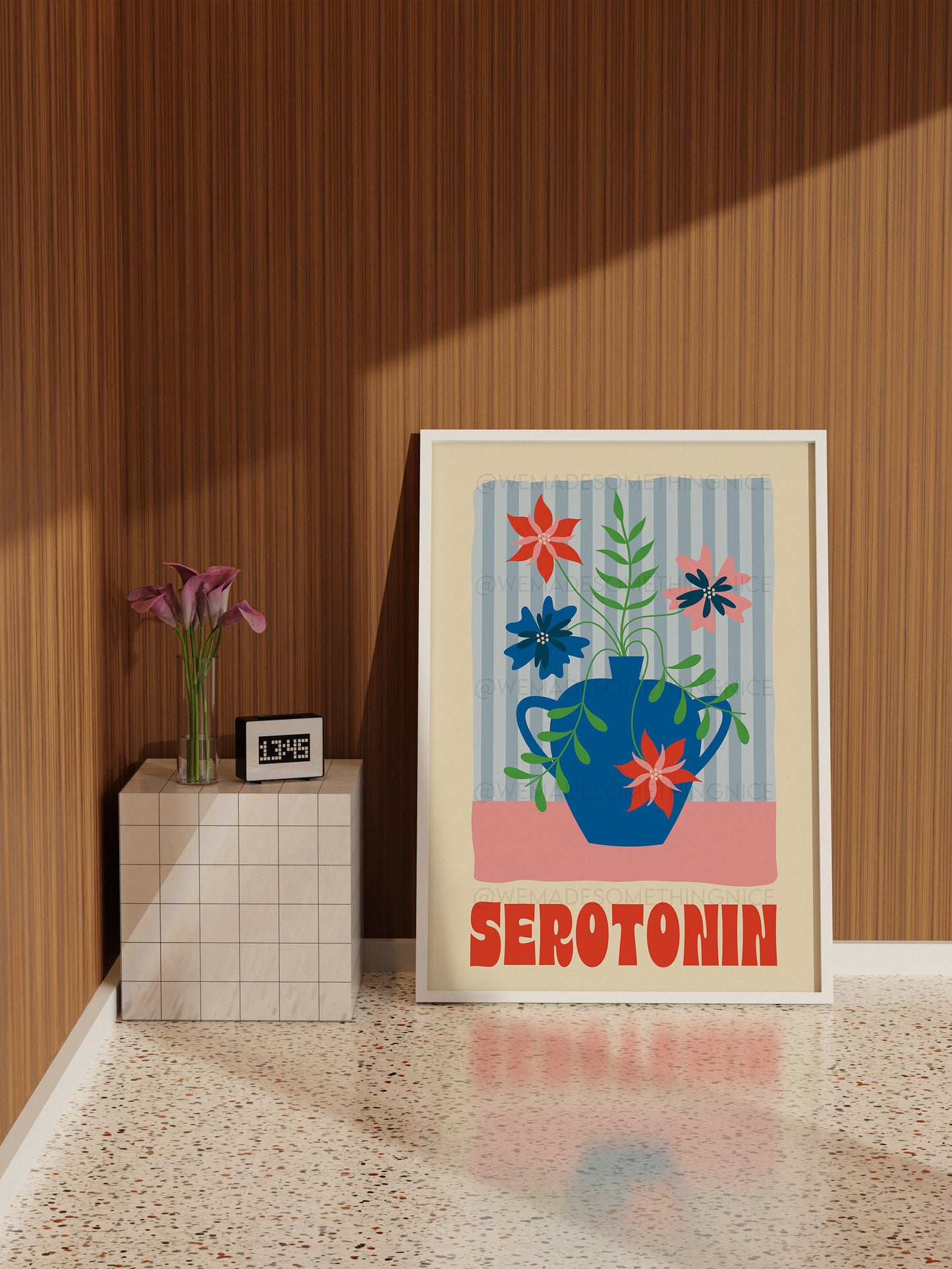 Serotonin Poster, Dopamine Decor, Maximalist Wall Art, Apartment Decor, Retro Wall Art, Trendy Wall Art, Colourful Wall Art