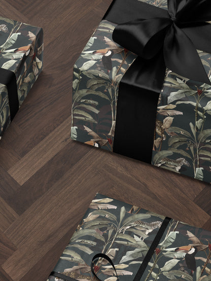 Jungle Wrapping Paper Animal Gift Wrap Safari Birthday Party Decoration Animal Birthday Party Summer Party Wrapping Paper Kid Gift Wrap Boy