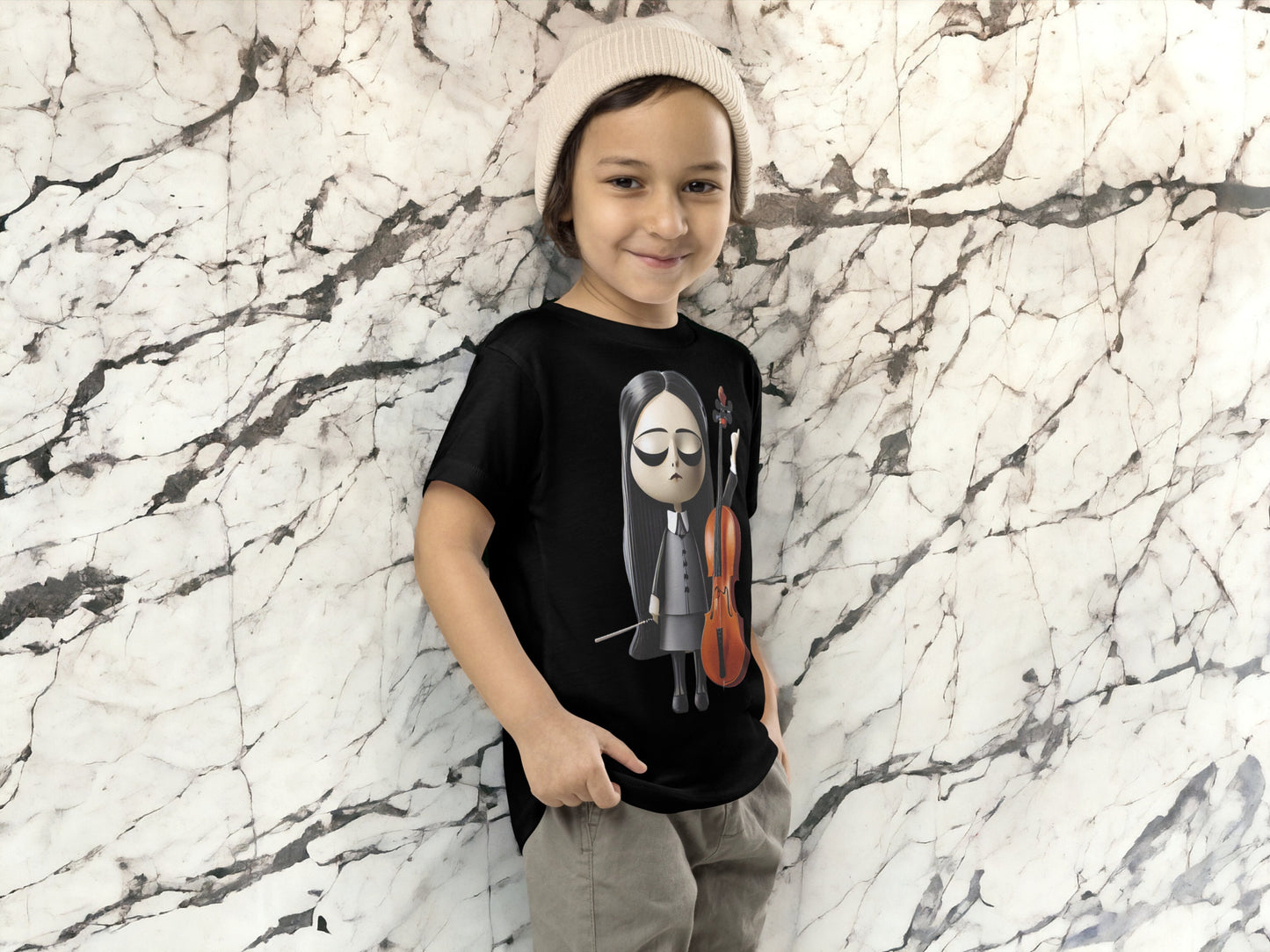 Toddler Wednesday Addams Playing Cello T-Shirt