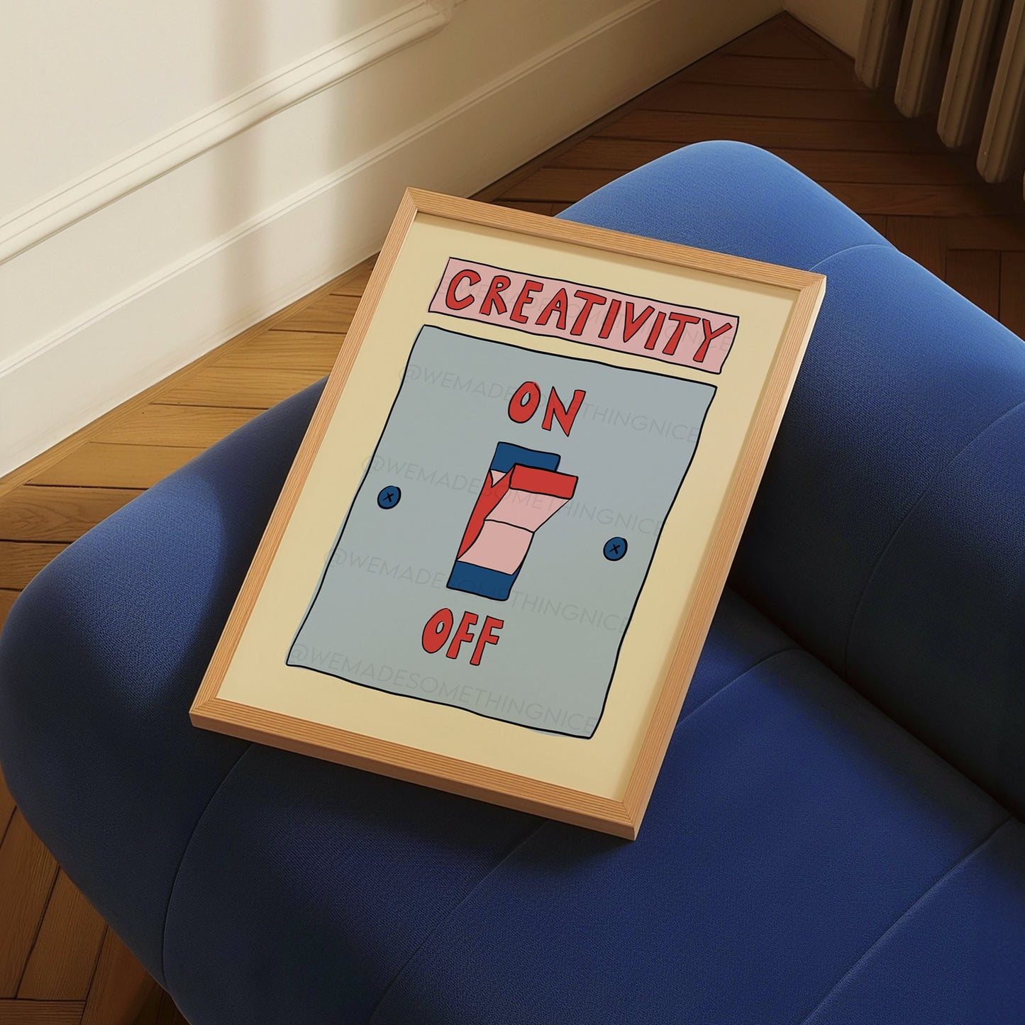 Creativity Print, Creative Mode Wall Print, Trendy Wall Art, Maximalist Wall Art, Office Decor, Apartment Decor, Retro Wall Art