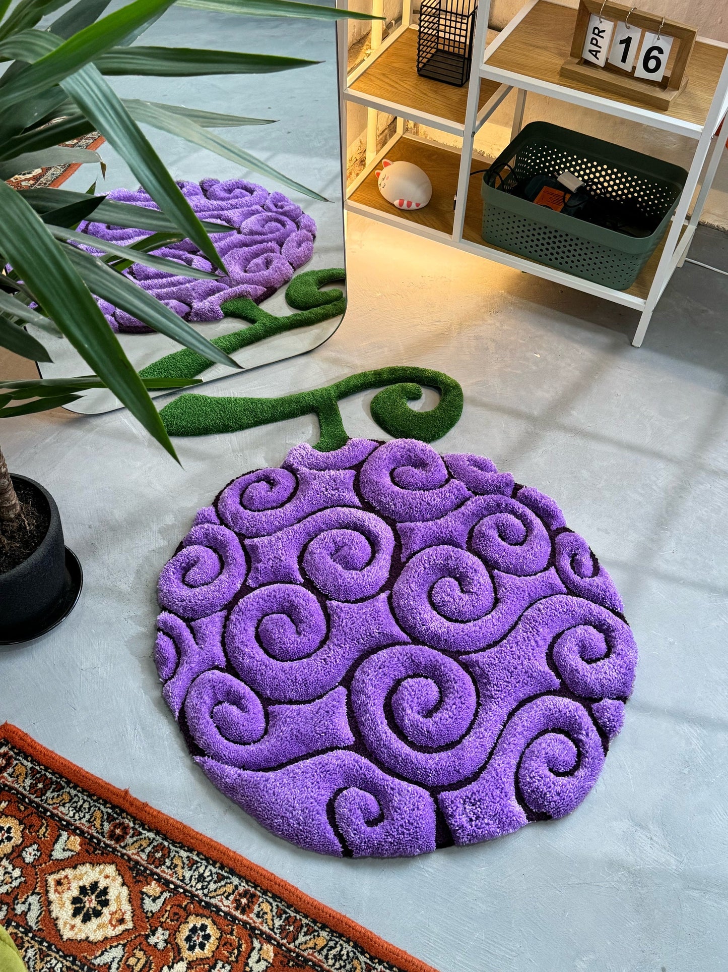 Anime themed 3D Tufted Rug, Handmade Fluffy Rug, Anime Rug, Anime Fan Gift, Plush Rug