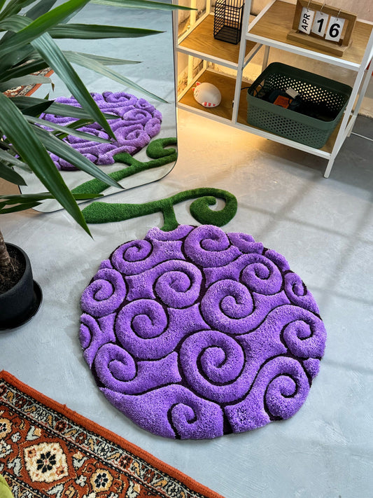 Anime themed 3D Tufted Rug, Handmade Fluffy Rug, Anime Rug, Anime Fan Gift, Plush Rug
