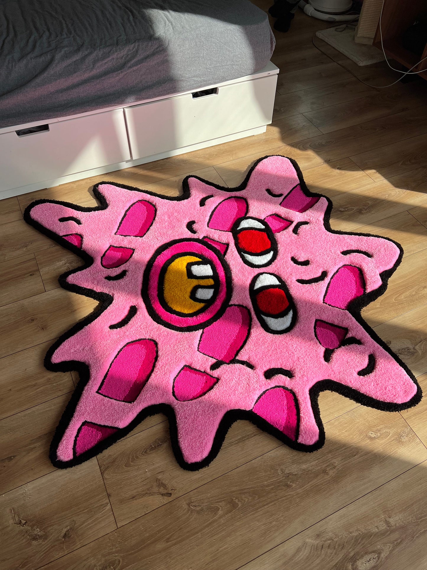 custom fluffy pink melting tufted 3d rug carpet