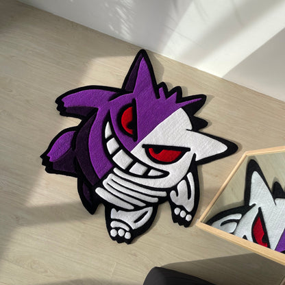 3D Cartoon Rug: Acrylic Tufted Skeleton Decor
