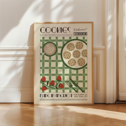 Cookies Poster, Kitchen Art, Kitchen Poster, Kitchen Print, Food Print, Modern Kitchen Decor, Retro Poster, Pop Art, Exhibition Poster