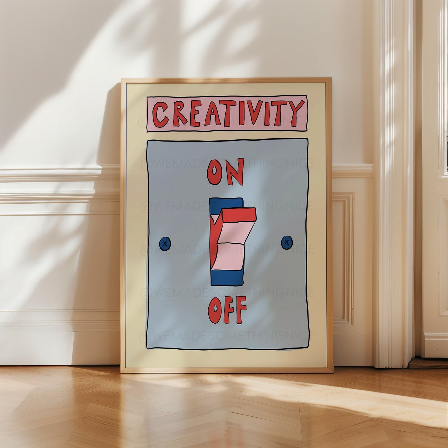 Creativity Print, Creative Mode Wall Print, Trendy Wall Art, Maximalist Wall Art, Office Decor, Apartment Decor, Retro Wall Art