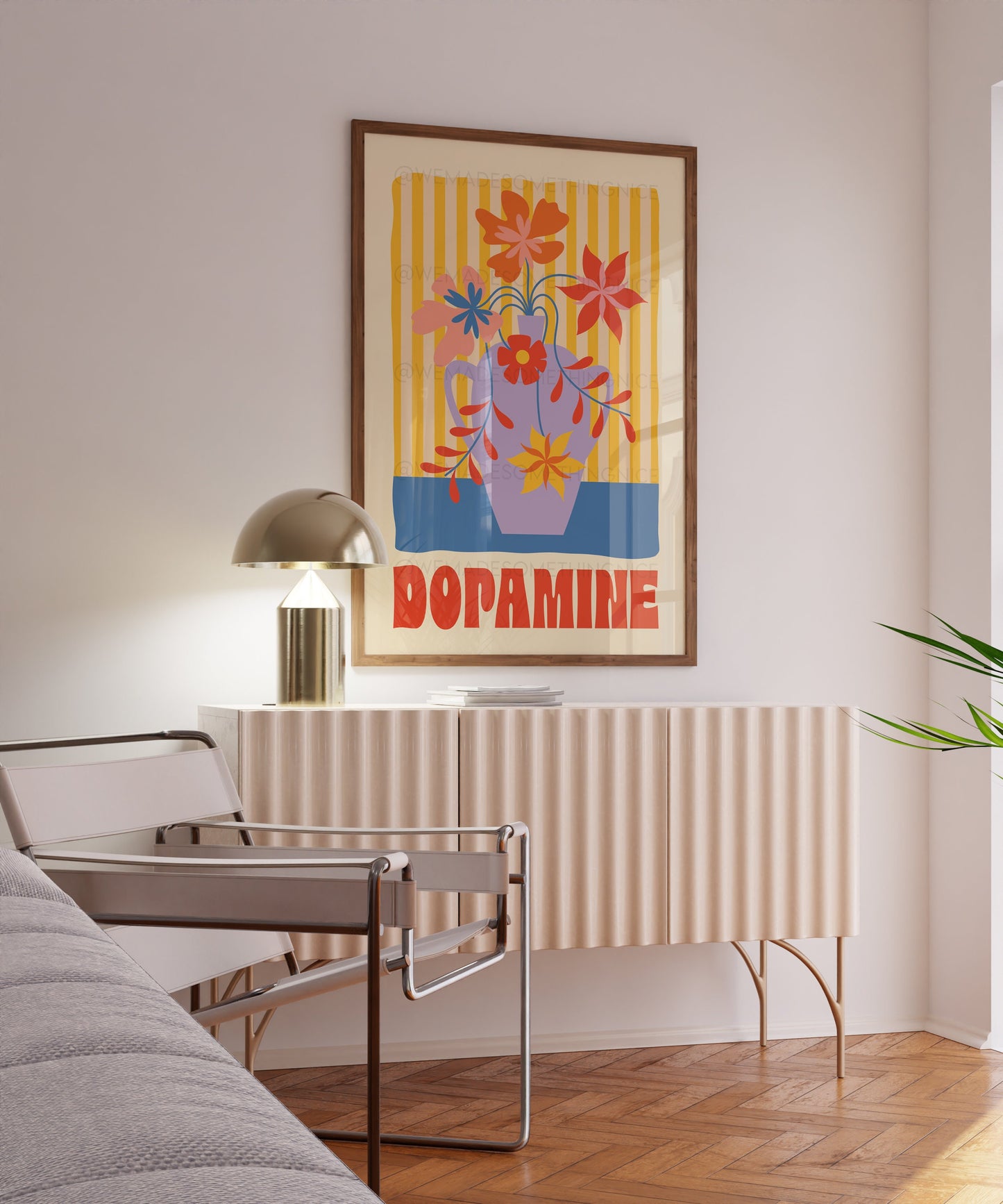 Dopamine Poster, Dopamine Decor, Maximalist Wall Art, Apartment Decor, Retro Wall Art, Trendy Wall Art, Colourful Wall Art