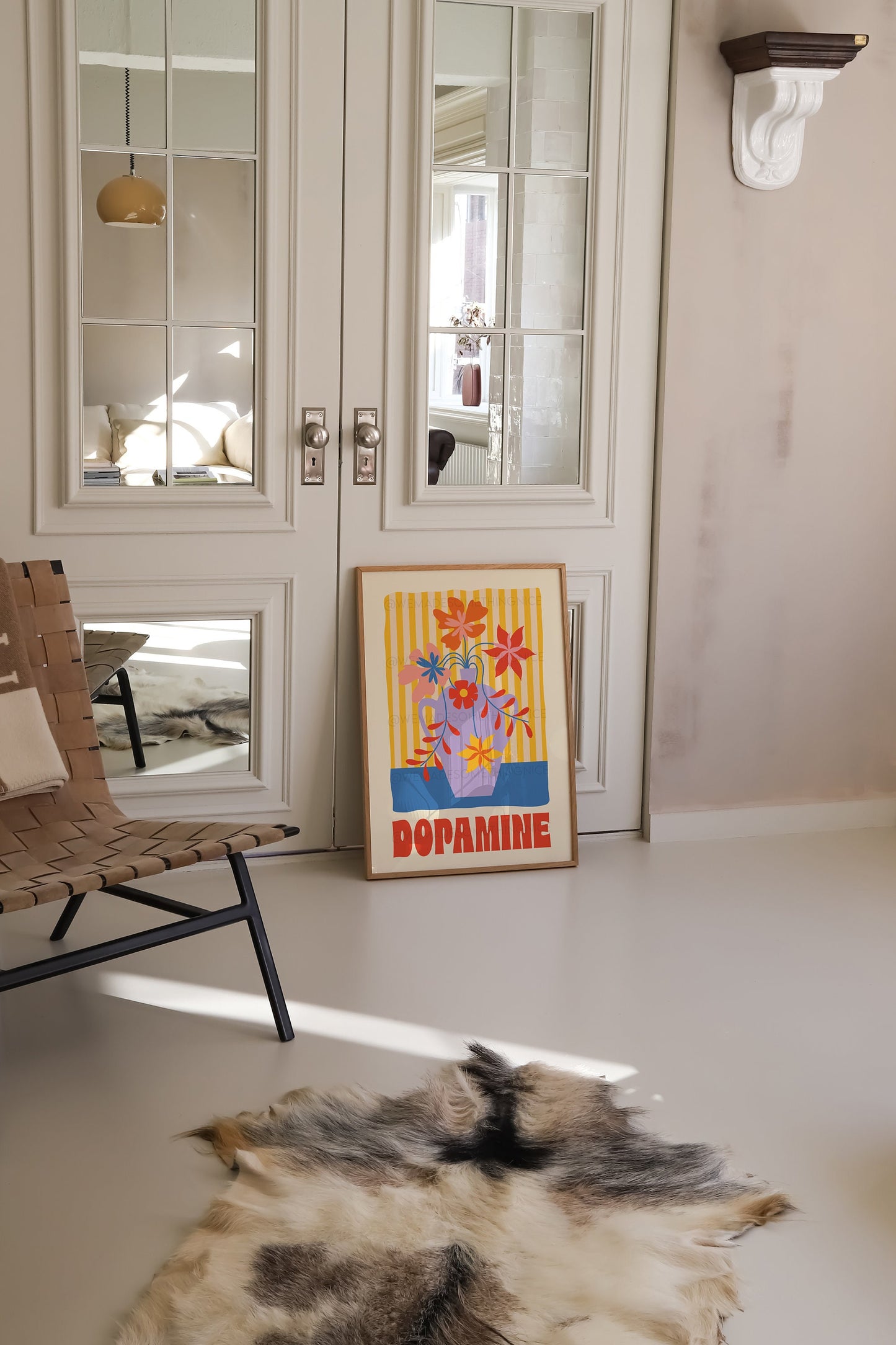 Dopamine Poster, Dopamine Decor, Maximalist Wall Art, Apartment Decor, Retro Wall Art, Trendy Wall Art, Colourful Wall Art