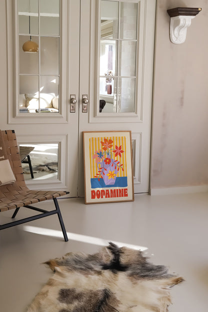 Dopamine Poster, Dopamine Decor, Maximalist Wall Art, Apartment Decor, Retro Wall Art, Trendy Wall Art, Colourful Wall Art