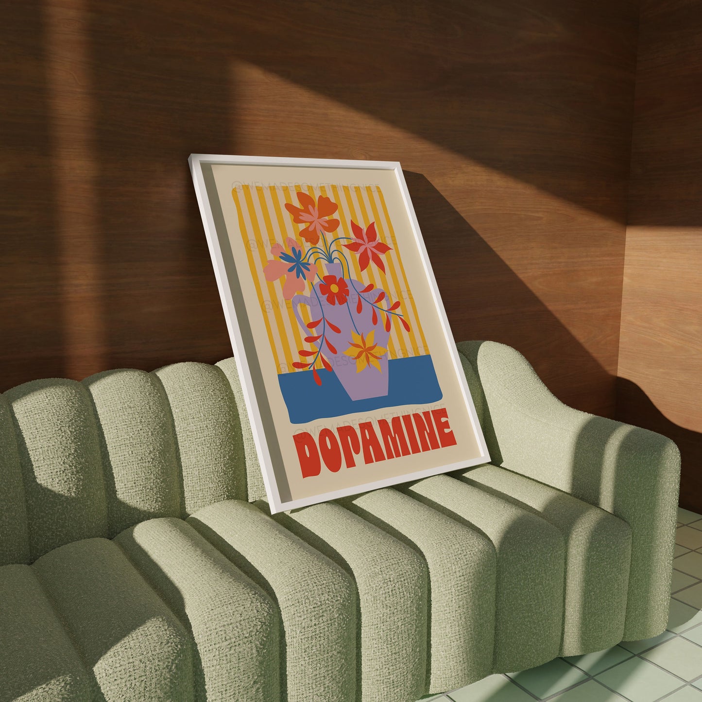Dopamine Poster, Dopamine Decor, Maximalist Wall Art, Apartment Decor, Retro Wall Art, Trendy Wall Art, Colourful Wall Art