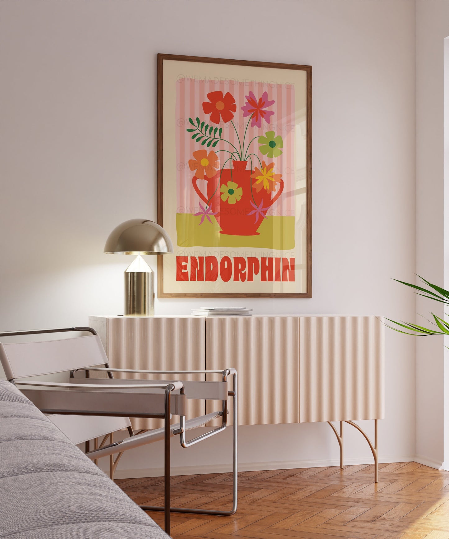 Endorphin Poster, Dopamine Decor, Maximalist Wall Art, Apartment Decor, Retro Wall Art, Trendy Wall Art, Colourful Wall Art, Flower Art