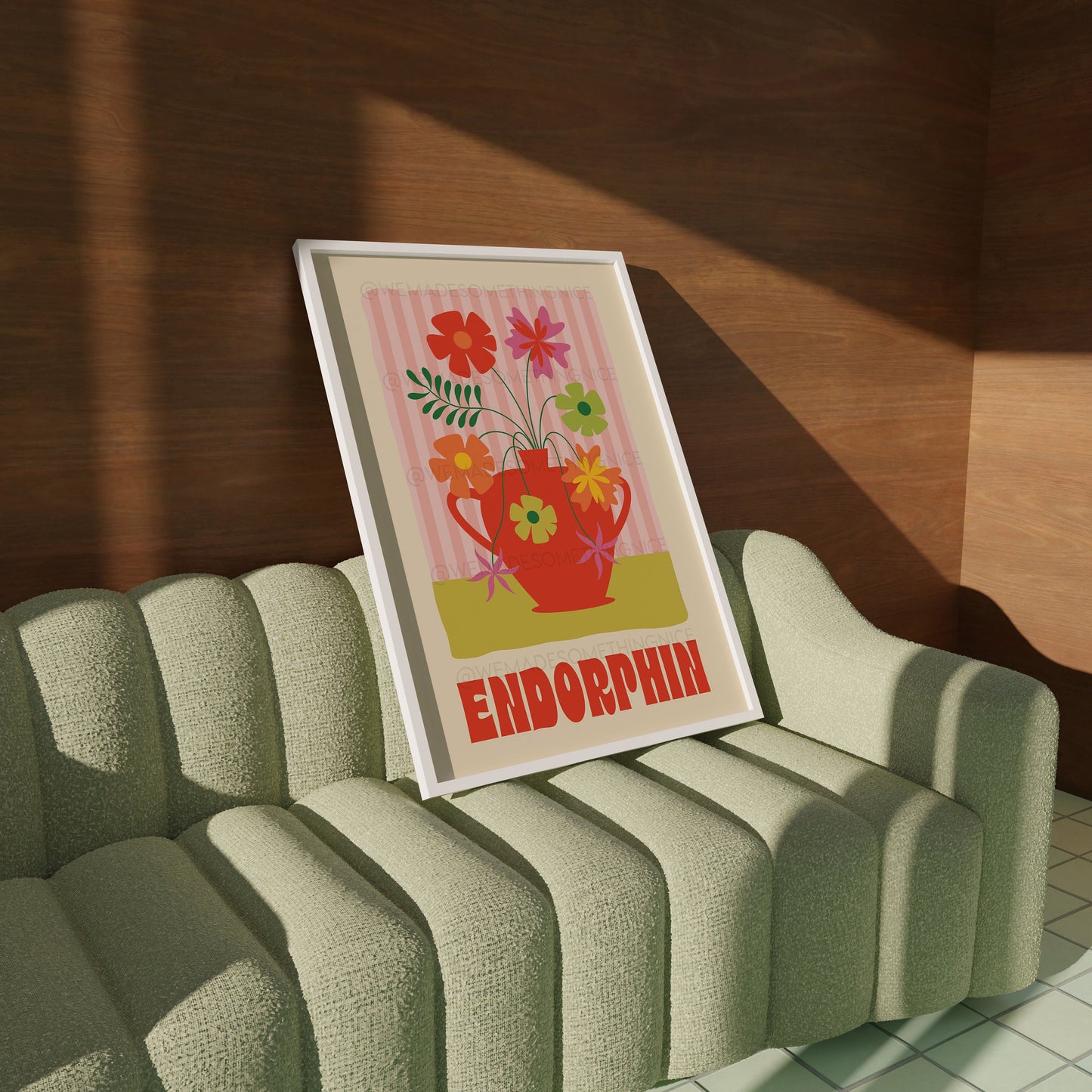 Endorphin Poster, Dopamine Decor, Maximalist Wall Art, Apartment Decor, Retro Wall Art, Trendy Wall Art, Colourful Wall Art, Flower Art