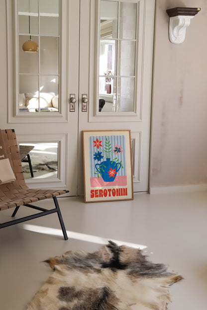 Serotonin Poster, Dopamine Decor, Maximalist Wall Art, Apartment Decor, Retro Wall Art, Trendy Wall Art, Colourful Wall Art