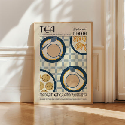Tea Print, Kitchen Poster, Kitchen Print, Modern Kitchen Decor, Retro Poster, Pop Art, Kitchen Art, Exhibition Poster, Coffee Poster
