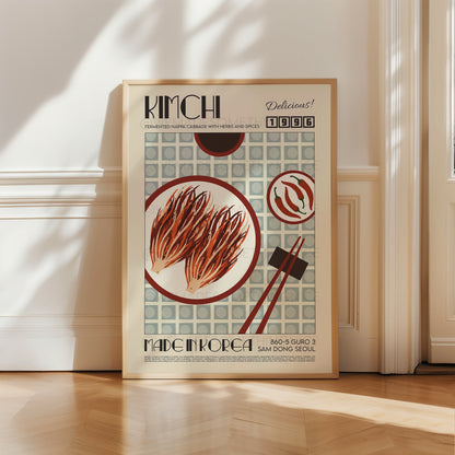 Kimchi Poster, Kitchen Art, Kitchen Poster, Kitchen Print, Food Print, Modern Kitchen Decor, Illustration, Japanese Art, Ramen, Dumplings