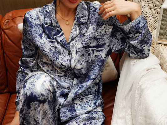 Mezmerizing Silky Long Pyjama Set, Bride And Bridesmaids Pajama, Pajama Set For Women, Classic Polka Dot , Gift For Her