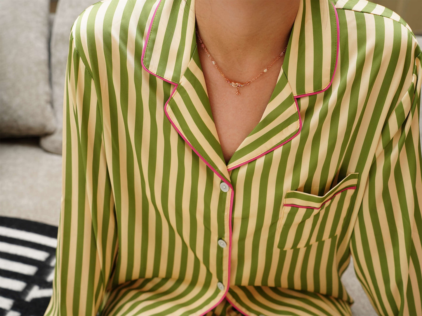 Classic Striped  Payjama Set ,Long Sleeves ,Bride and Bridesmaid Pajama , Birthday Gifts For Her?Could Be Wear Outside,