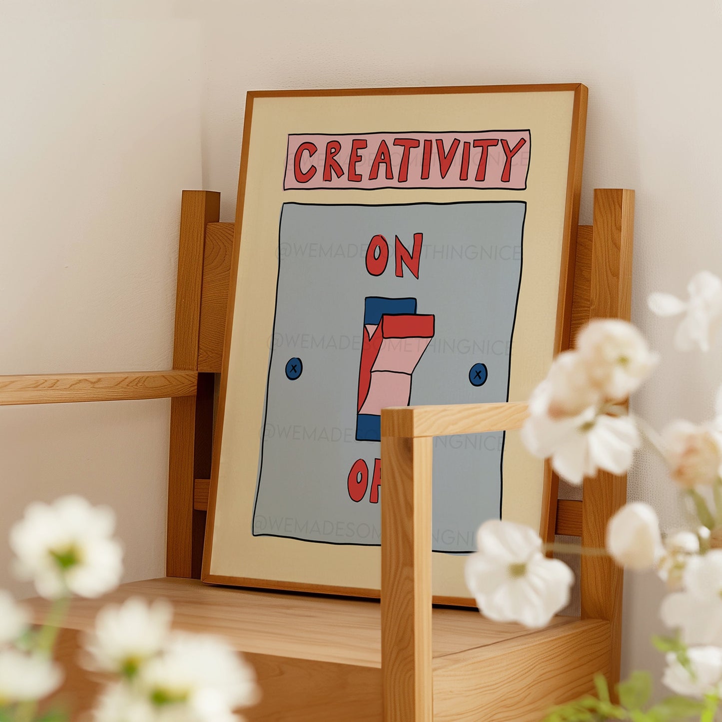 Creativity Print, Creative Mode Wall Print, Trendy Wall Art, Maximalist Wall Art, Office Decor, Apartment Decor, Retro Wall Art