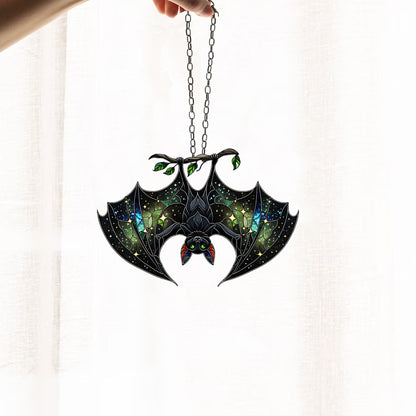 Bat Gothic Window Decor, mythical creature Acrylic Window Hanging Art Decoration, faux Ornament, Indoor Decor, Bat lovers gift