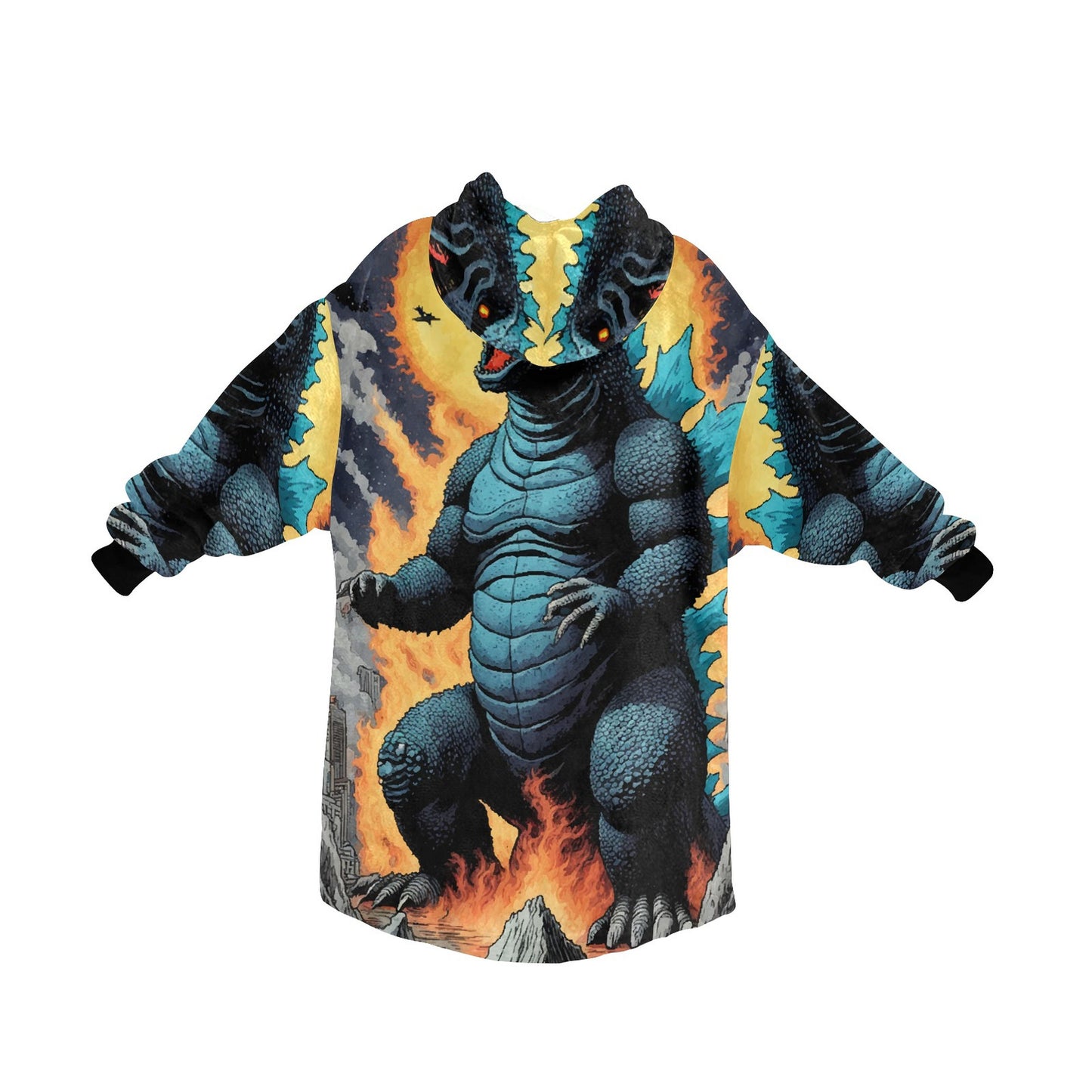 Kids Blanket Hoodie Godzilla Gojira Kaiju