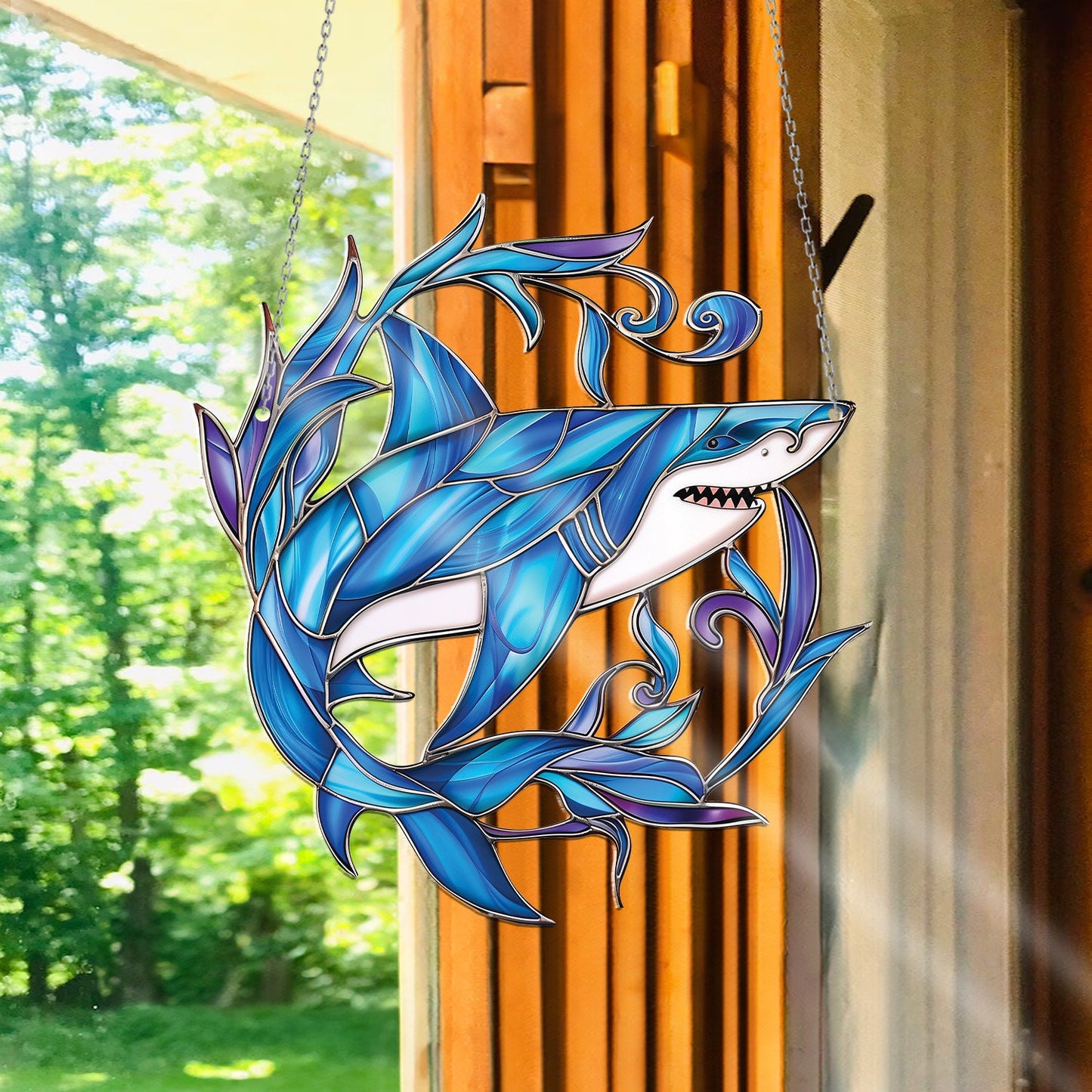 Shark Acrylic Window Hanging, Acrylic Window Hanging, Gift For Shark Lover, Shark Home Decor, Gift For Dad, Dad Gift, Shark Decor Home