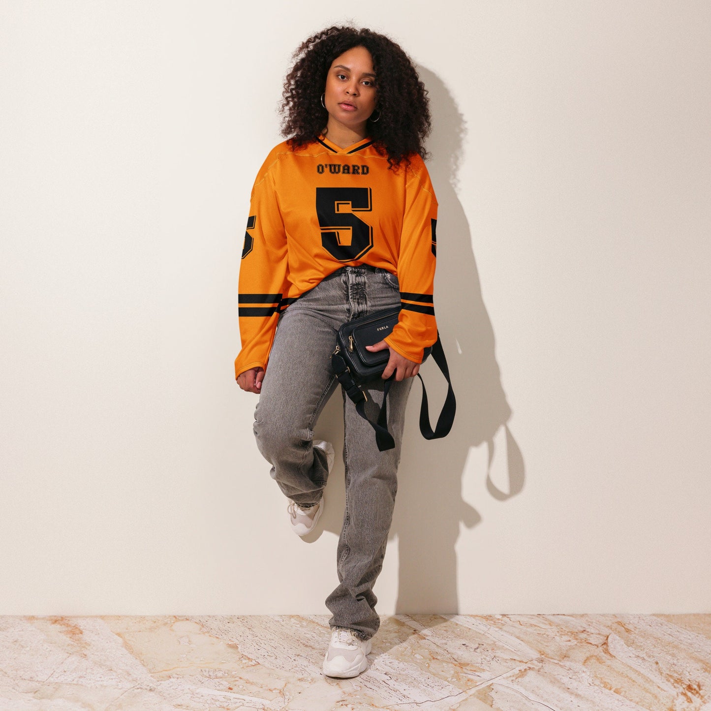 Racing Fan Oversize Unisex Hockey Jersey, Racing #5, Unisex Oversized Fit