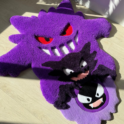 3D Cartoon Character Rug: Handmade Fluffy Acrylic Kids Decor