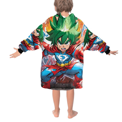 Kids Blanket Hoodie Manga Mangas