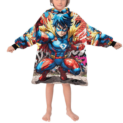 Kids Blanket Hoodie Manga Mangas