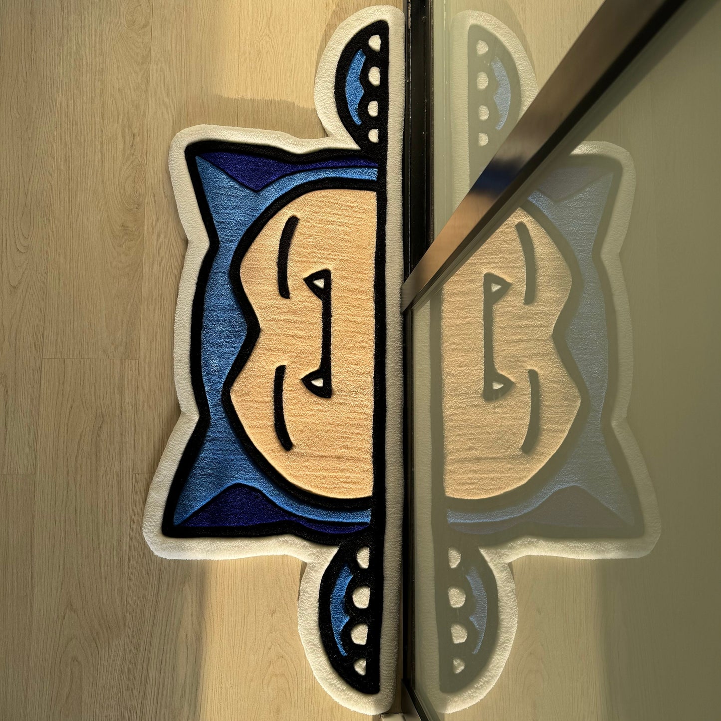 Handmade Cartoon Character Rug: Acrylic Tufted Decor (120cm)