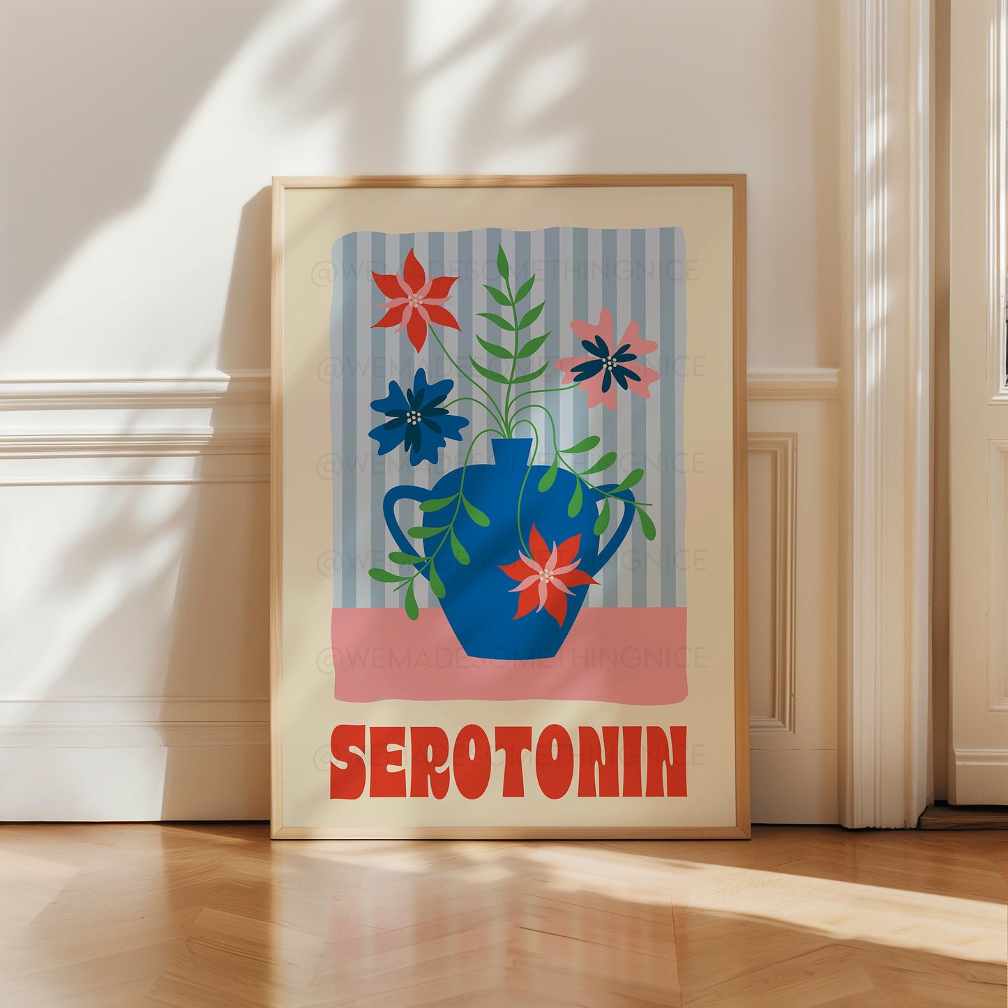 Serotonin Poster, Dopamine Decor, Maximalist Wall Art, Apartment Decor, Retro Wall Art, Trendy Wall Art, Colourful Wall Art
