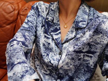 Mezmerizing Silky Long Pyjama Set, Bride And Bridesmaids Pajama, Pajama Set For Women, Classic Polka Dot , Gift For Her