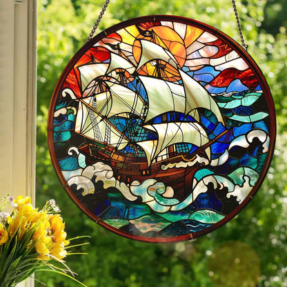 High Seas: Stained Glass Style Window Hanging