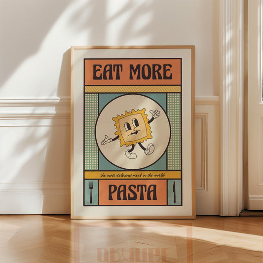 Pasta Poster, Pasta Print, Kitchen Art, Kitchen Wall Art, Trendy Wall Art, Food Poster, Food Print, Food Art, Pasta Gift