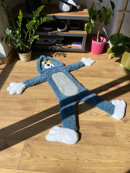 3D Tufted Cat Rug: High Pile Fluffy Carpet decoration