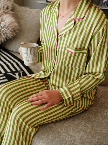 Classic Striped  Payjama Set ,Long Sleeves ,Bride and Bridesmaid Pajama , Birthday Gifts For Her?Could Be Wear Outside,