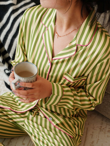 Classic Striped  Payjama Set ,Long Sleeves ,Bride and Bridesmaid Pajama , Birthday Gifts For Her?Could Be Wear Outside,