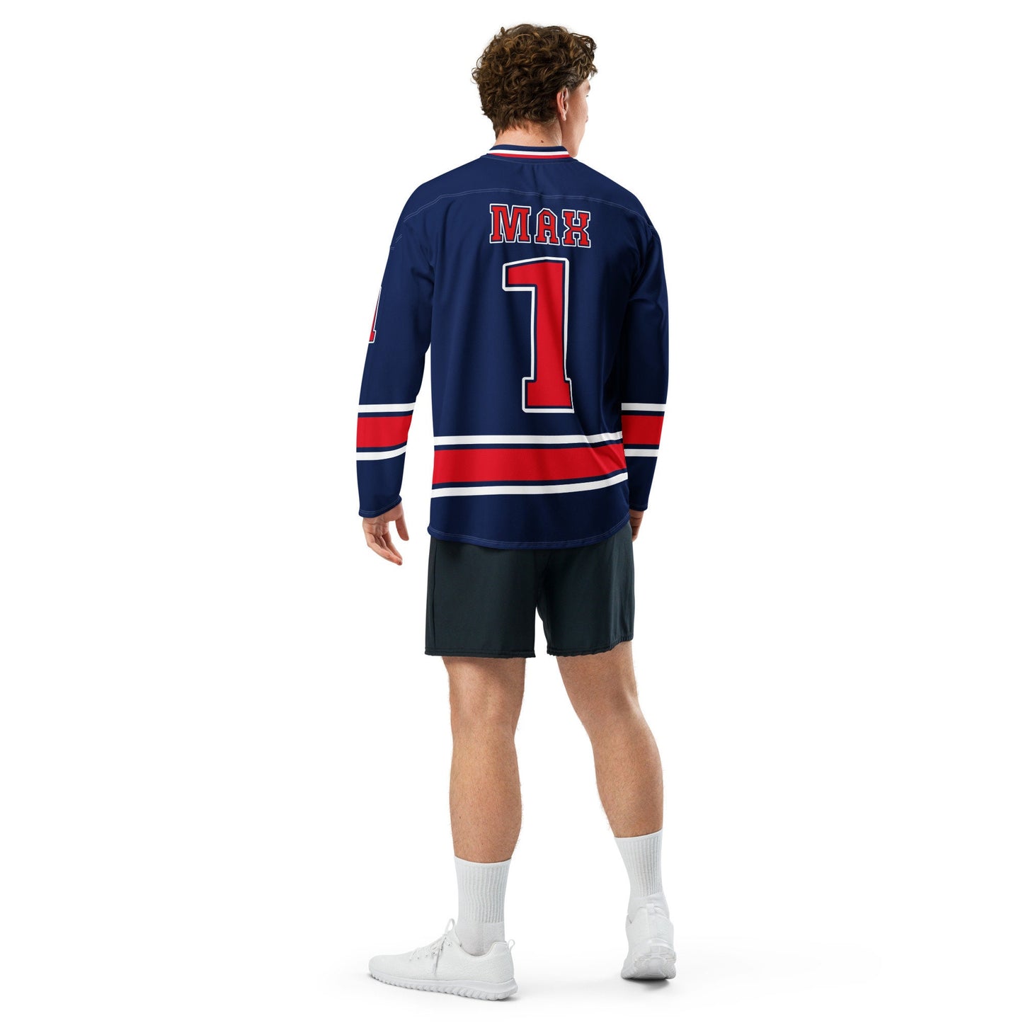 Oversized Unisex Racing Hockey Jersey , Unisex Streetwear Jersey with Bold Number Graphics