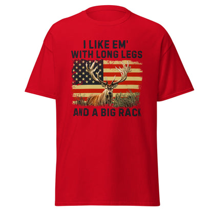 Funny hunting shirt, hunting gifts for men, I Like 'Em With Long Legs And A Big Rack, deer hunting shirt, gift for hunting dad, hunting gift