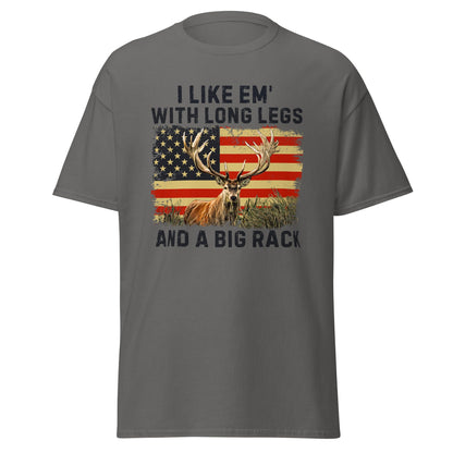 Funny hunting shirt, hunting gifts for men, I Like 'Em With Long Legs And A Big Rack, deer hunting shirt, gift for hunting dad, hunting gift